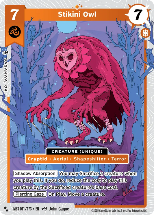 Stinkini Owl MZ3_011 Super Rare