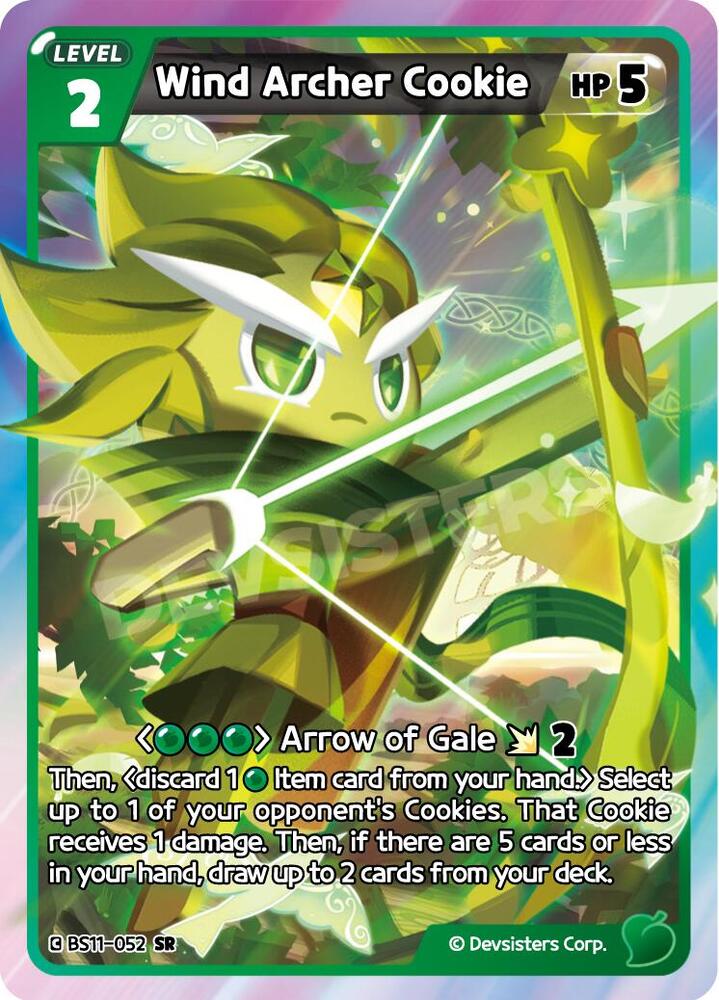 Wind Archer Cookie BS11-052- The Dark Enchantress War (BS10-BS11) Green