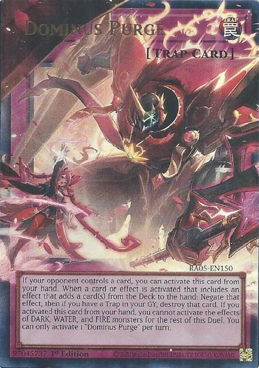 Yugioh Rarity 5 Dominus Purge Extended Art RA05-EN150