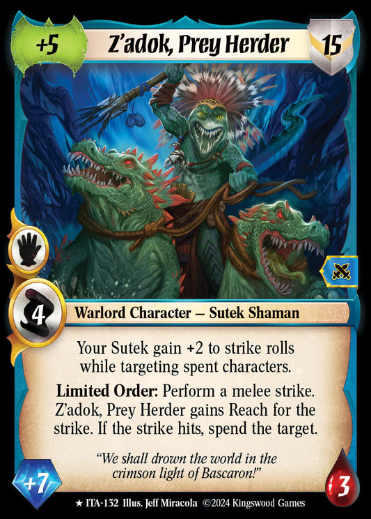 Z'adok Prey Herder ITA-132 Rare Foil