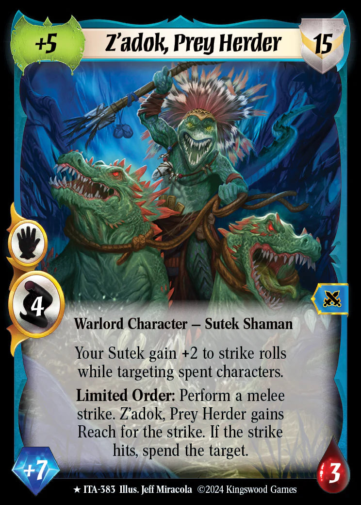 Z'adok, Prey Herder (Extended Art) ITA-383 Rare