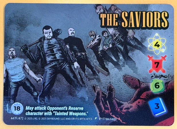 THE SAVIORS 447F/472 Overpower Skybound Invincible/Walking Dead RARE FOIL