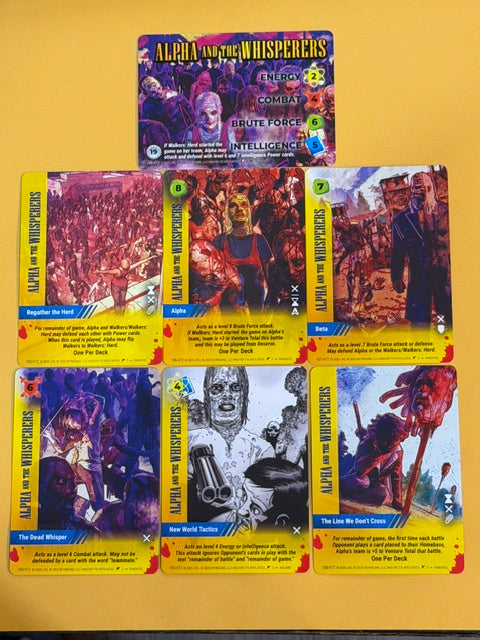 ALPHA AND THE WHISPERERS Overpower Skybound Invincible/Walking Dead 7-Card Set