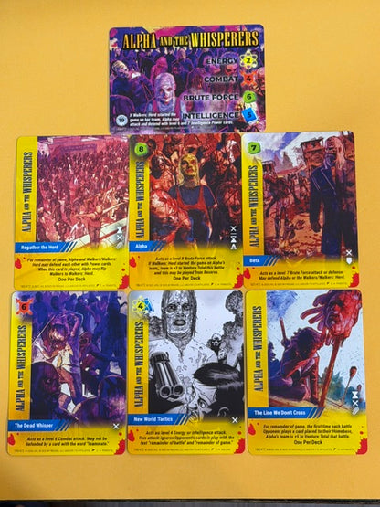 ALPHA AND THE WHISPERERS Overpower Skybound Invincible/Walking Dead 7-Card Set