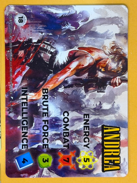 ANDREA Overpower Skybound Invincible/Walking Dead 7-Card Set