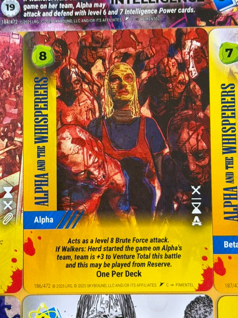 ALPHA AND THE WHISPERERS Overpower Skybound Invincible/Walking Dead 7-Card Set