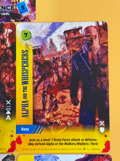 ALPHA AND THE WHISPERERS Overpower Skybound Invincible/Walking Dead 7-Card Set