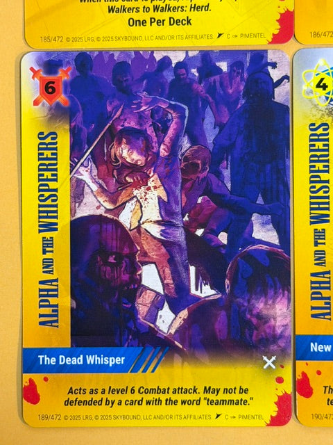 ALPHA AND THE WHISPERERS Overpower Skybound Invincible/Walking Dead 7-Card Set