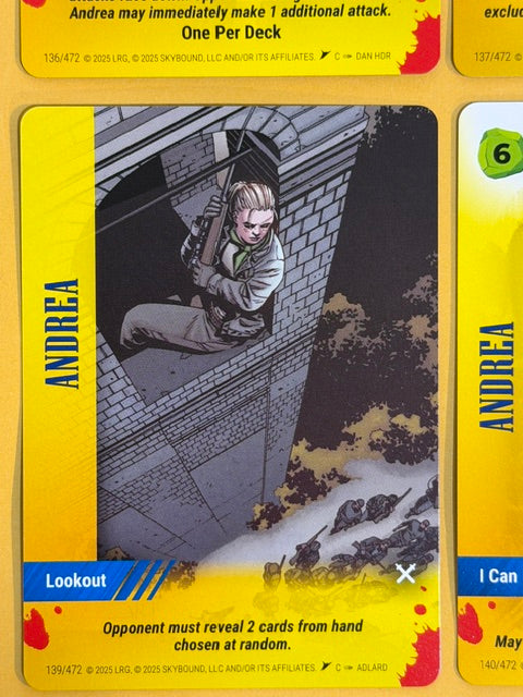 ANDREA Overpower Skybound Invincible/Walking Dead 7-Card Set