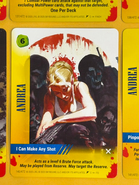 ANDREA Overpower Skybound Invincible/Walking Dead 7-Card Set