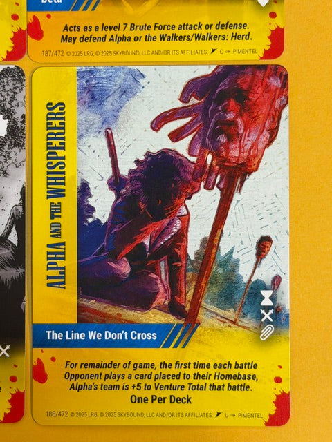 ALPHA AND THE WHISPERERS Overpower Skybound Invincible/Walking Dead 7-Card Set