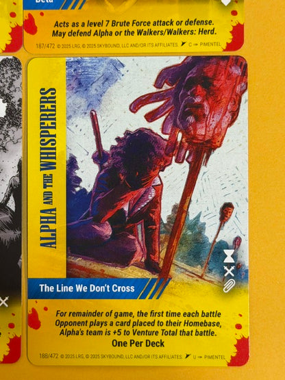 ALPHA AND THE WHISPERERS Overpower Skybound Invincible/Walking Dead 7-Card Set