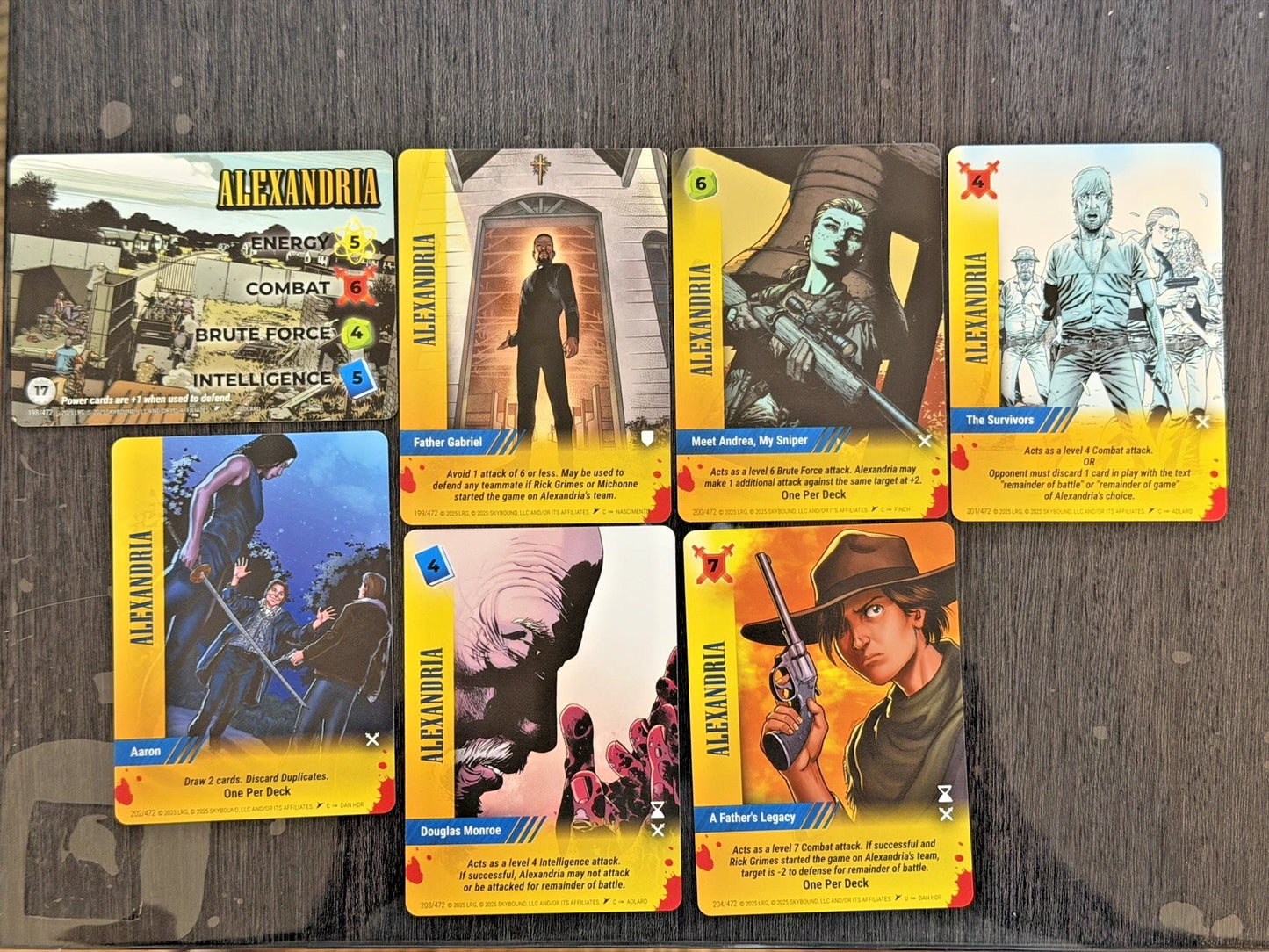 ALEXANDRIA 7 Card Set Overpower Skybound Invincible/Walking Dead